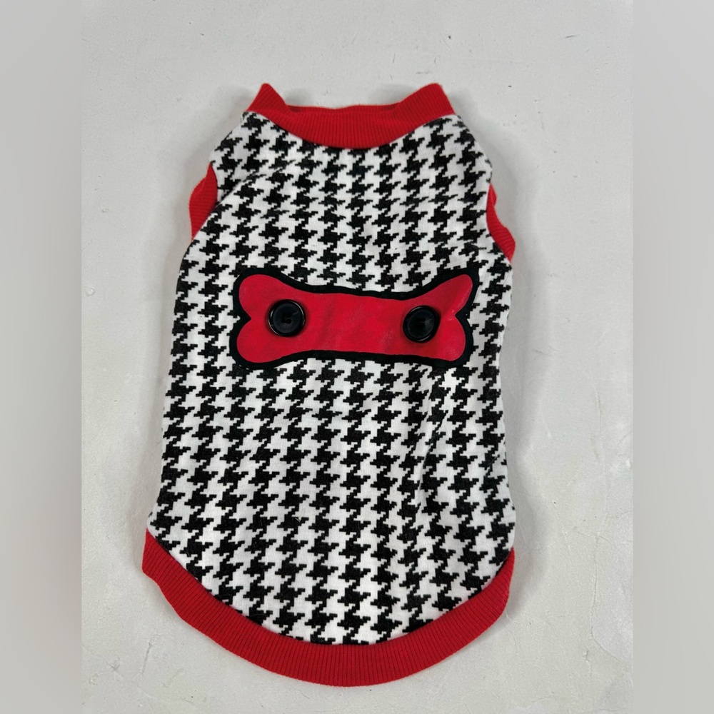 Stylish Red and Black Dog Sweater